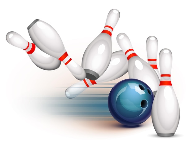 Bowlingkugel krachte in die pins