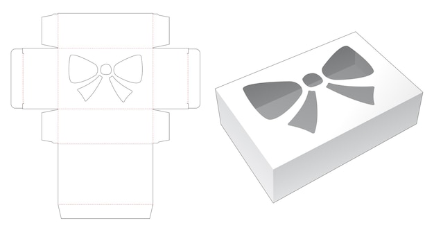 Box mit bogenschablone gestanzte schablone