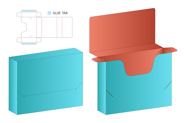 Box Verpackung gestanzte Schablonendesign.