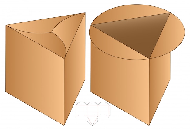 Box verpackung gestanzte template-design