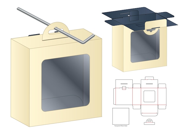 Box verpackung gestanzte vorlage design 3d-modell