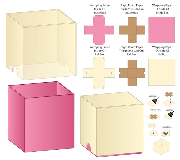 Box Verpackung gestanzte Vorlage Design 3D-Modell