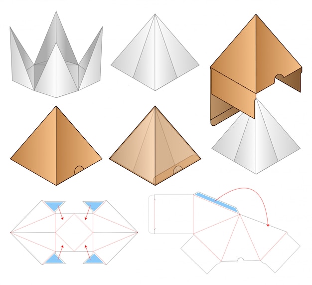 Box Verpackung gestanzte Vorlage Design.
