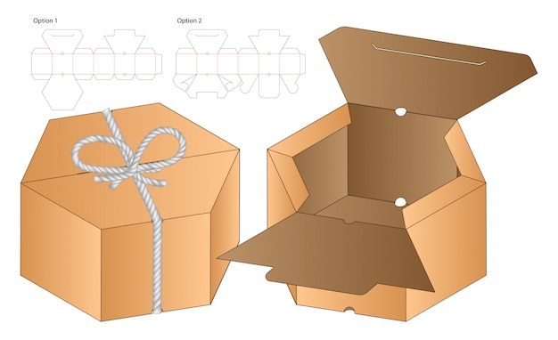 Box verpackung gestanzte vorlage design.