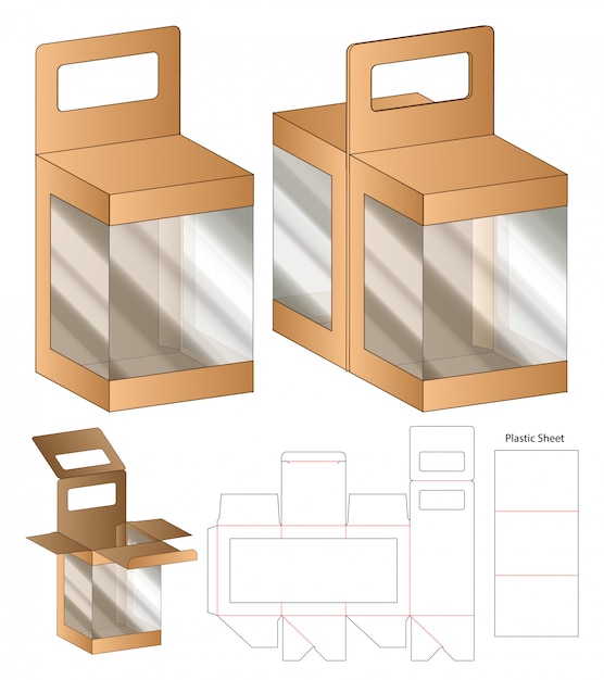 Box verpackung gestanzte vorlage design.