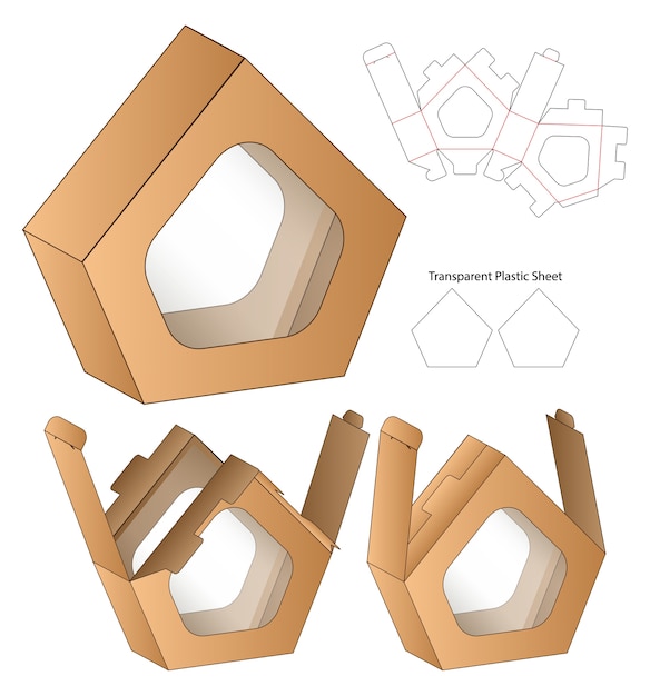 Vektor box verpackung gestanzte vorlage design.