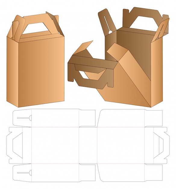 Vektor box verpackung gestanzte vorlage