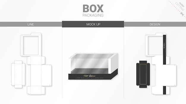 Box-verpackung und modell gestanzte vorlage