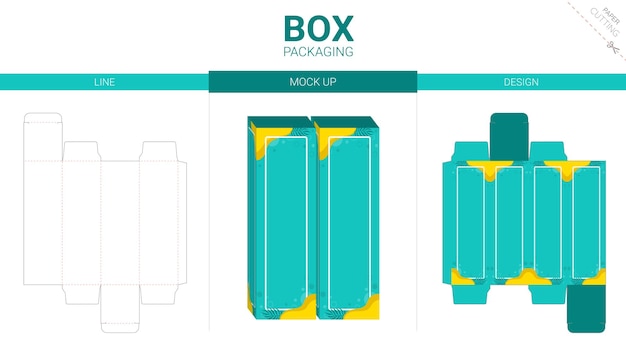 Box-verpackung und modell gestanzte vorlage