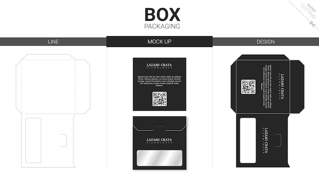 Box-verpackung und modell gestanzte vorlage