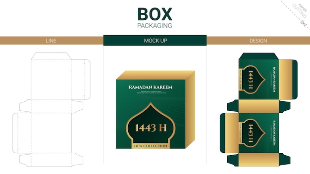 Box-Verpackung und Modell gestanzte Vorlage