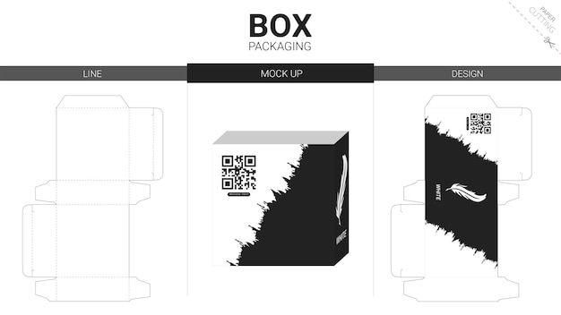 Box-verpackung und modell gestanzte vorlage