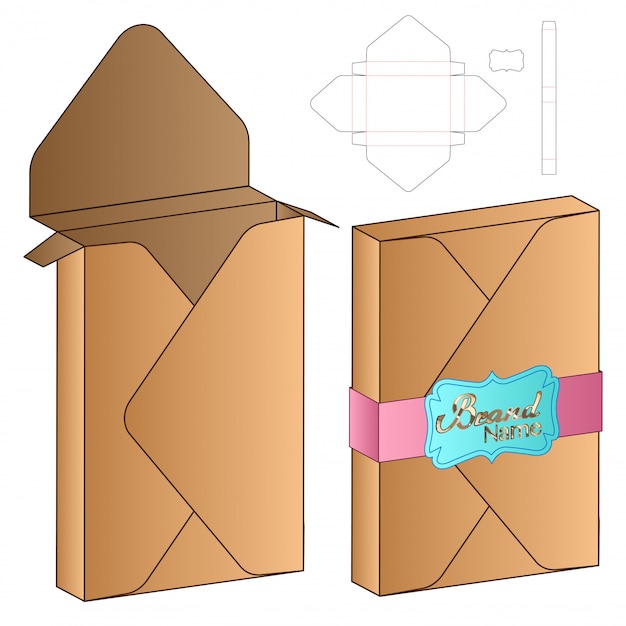 Box verpackung vorgestanzte template-design.