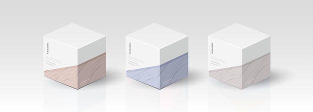 Box, verpackungsvorlage für produktvektordesign, vektorillustration