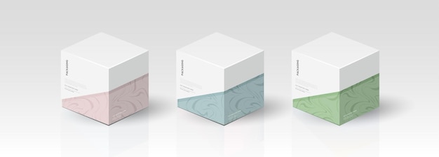 Box, Verpackungsvorlage für Produktvektordesign, Vektorillustration