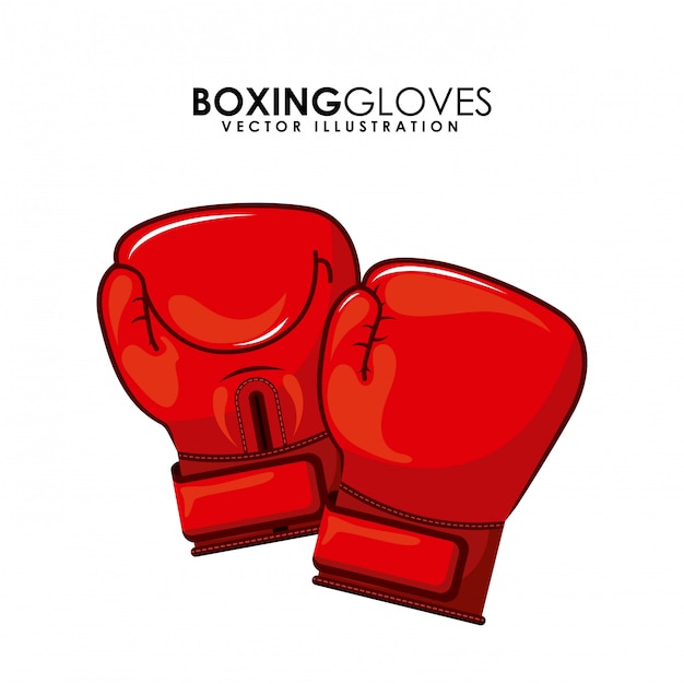 Boxendes Design über weißer Hintergrundvektorillustration