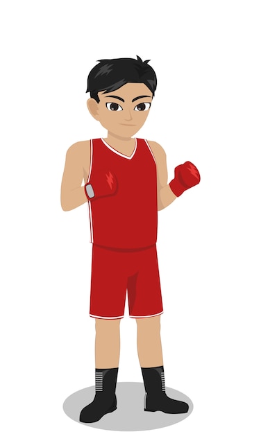 Boxer boxer mit boxhandschuhen