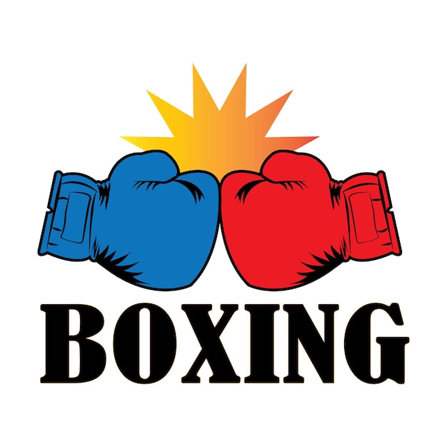 Boxhandschuhe Symbol Logo Vektor Designvorlage
