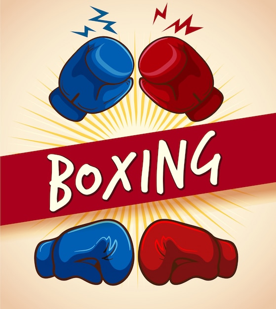 Boxhandschuhe und banner