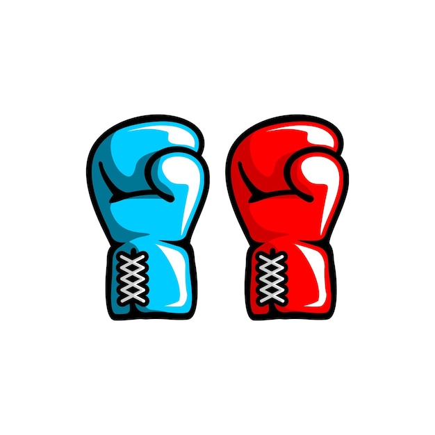Boxhandschuhe-Vektor auf weißem Hintergrund