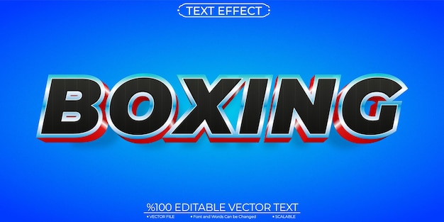 Boxing Bearbeitbarer und skalierbarer Texteffekt