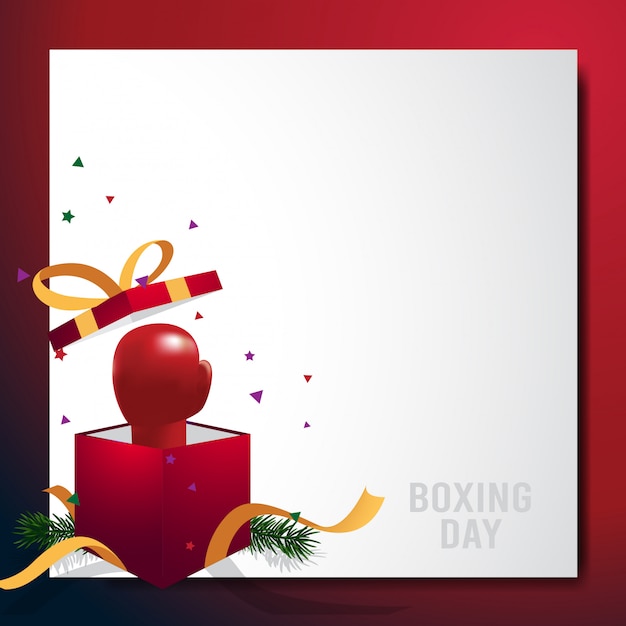 Boxing day hintergrund frame leere vorlage