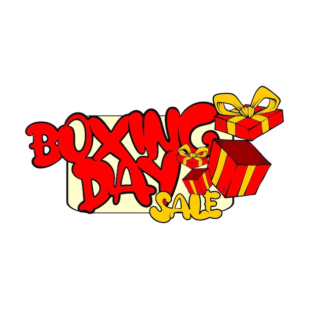 Boxing day sale aufkleber design