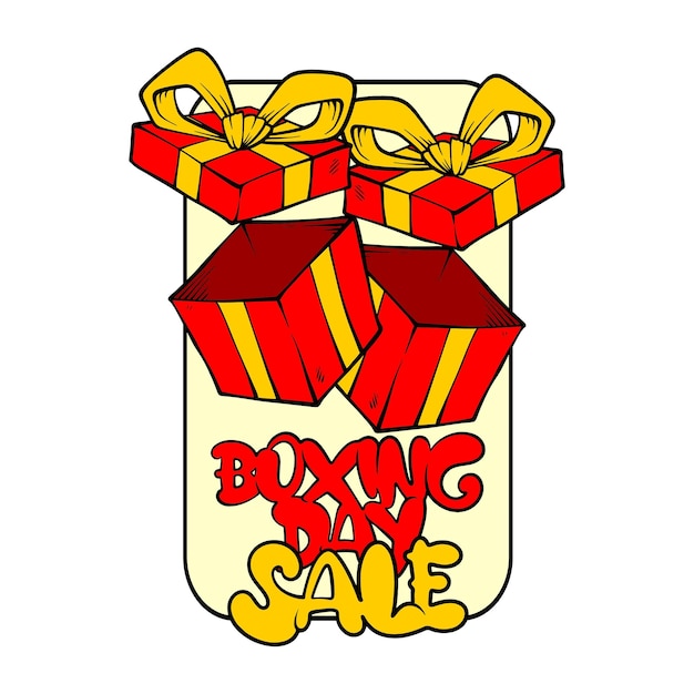 Boxing day sale aufkleber design