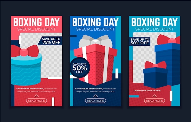 Boxing day sale instagram geschichten sammlung