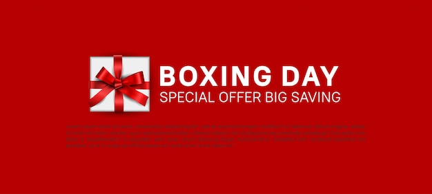 Boxing day sonderangebot zum verkauf banner vorlage