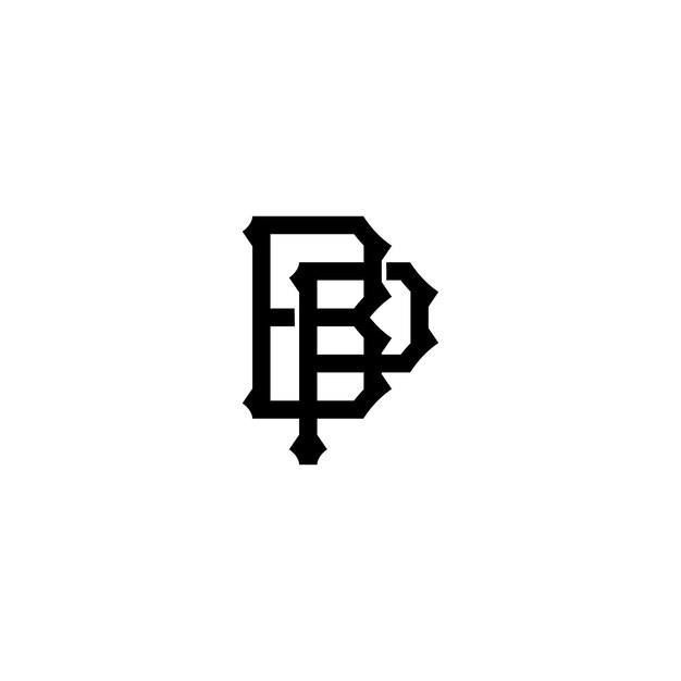 BP-Monogramm-Logo-Design, Buchstabe, Text, Name, Symbol, monochromes Logo, Alphabet-Zeichen, einfaches Logo