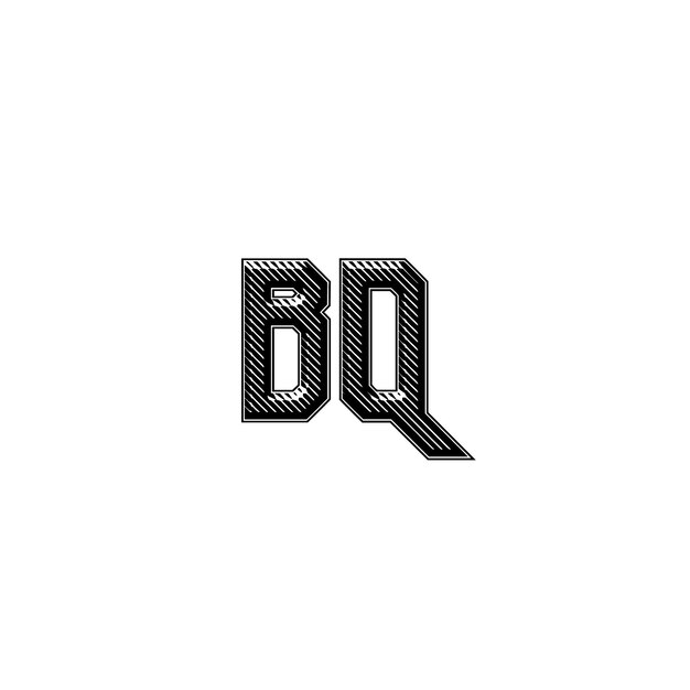 Vektor bq-monogramm-logo-design, buchstabe, text, name, symbol, monochromes logo, alphabet-zeichen, einfaches logo