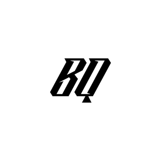 BQ-Monogramm-Logo-Design, Buchstabe, Text, Name, Symbol, monochromes Logo, Alphabet-Zeichen, einfaches Logo