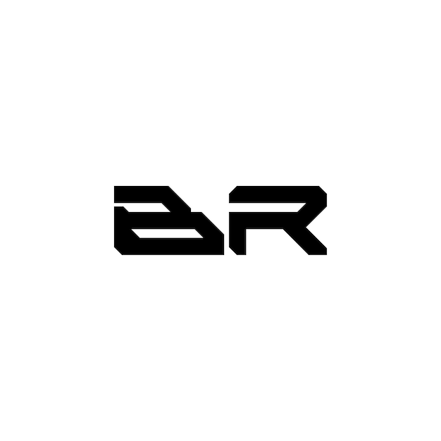 BR-Monogramm-Logo-Design, Buchstabe, Text, Name, Symbol, monochromes Logo, Alphabet-Zeichen, einfaches Logo