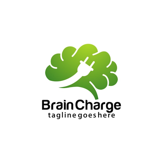 Brain charge-logo-design-vorlage