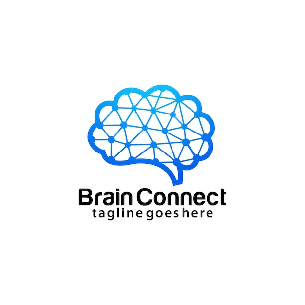 Brain connect-logo-design-vorlage