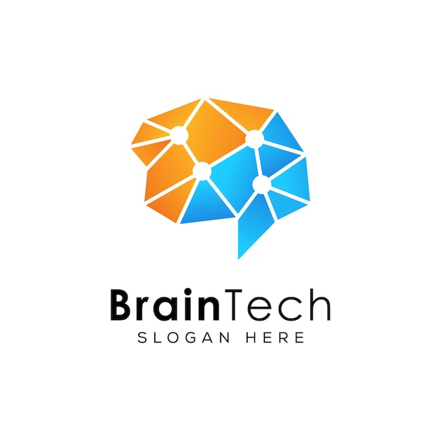 Brain-Technologie-Logo Smart-Tech-Logo-Vektorvorlage für den Wettkampf