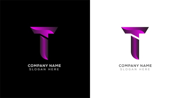 Branding-Identitäts-Corporate-Vektor-Logo-Design-Vorlage mit schwarzem und weißem Hintergrund