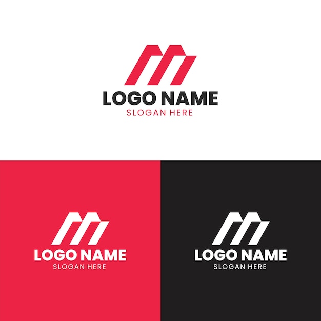 Branding identity corporate vector logo m design.