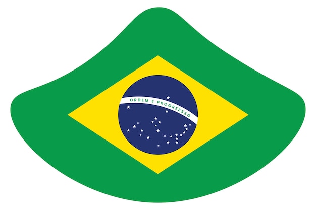 Brasilianische Flagge in abstrakter Form