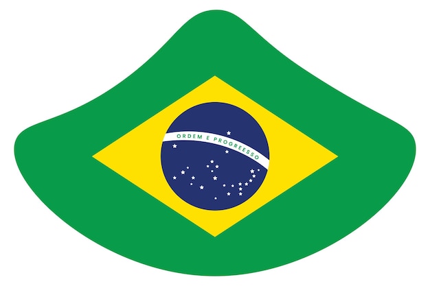 Brasilianische flagge in abstrakter form