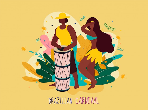 Brasilianischer karnevalshintergrund.