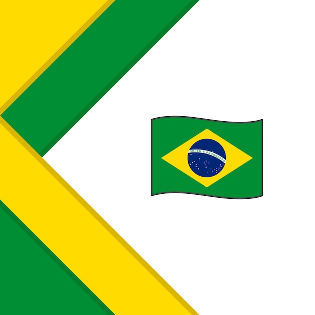 Vektor brasilien-flagge abstrakter hintergrund-design-vorlage brasilien-unabhängigkeitstag-banner social media post brasilien-hintergrund
