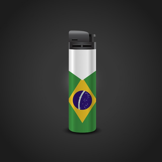 Brasilien flagge leichter design vektor
