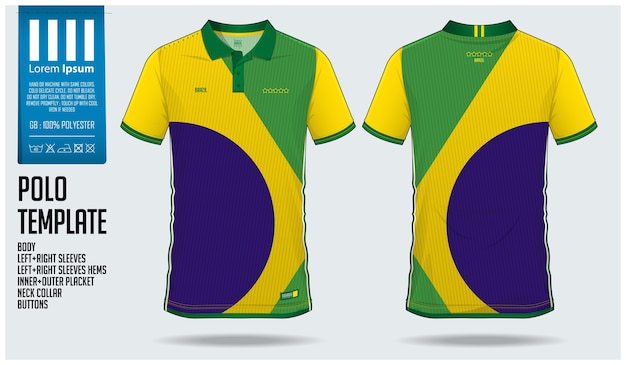 Brasilien polo shirt vorlage