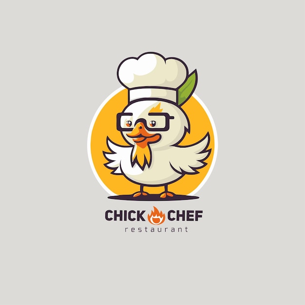 Brathähnchen-chef-maskottchen-logo für food-restaurant-konzept