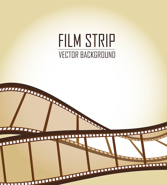 braune alte Filmstreifen über braunem Hintergrund Vektor