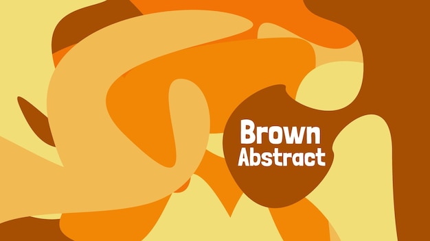 Brauner abstrakter handgezeichneter Hintergrund mit abstraktem Element und dynamischer Form