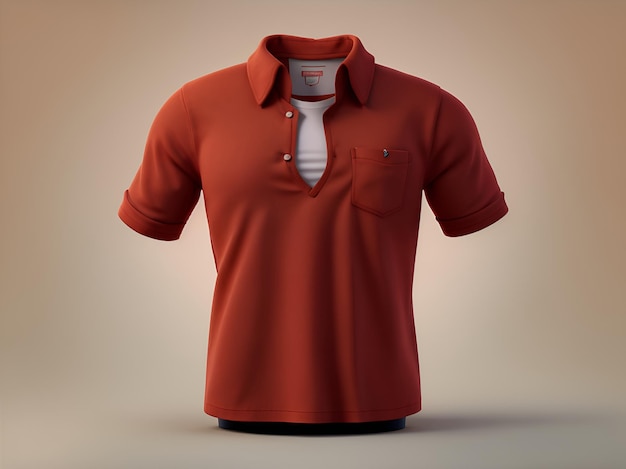 Vektor braunes hemd-mockup-konzept mit einfacher kleidung
