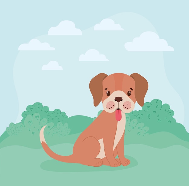 Braunes Hundedesign